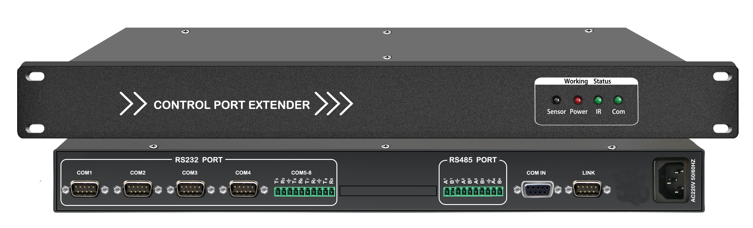 12路串口扩展器
(8路RS232+4路RS485)