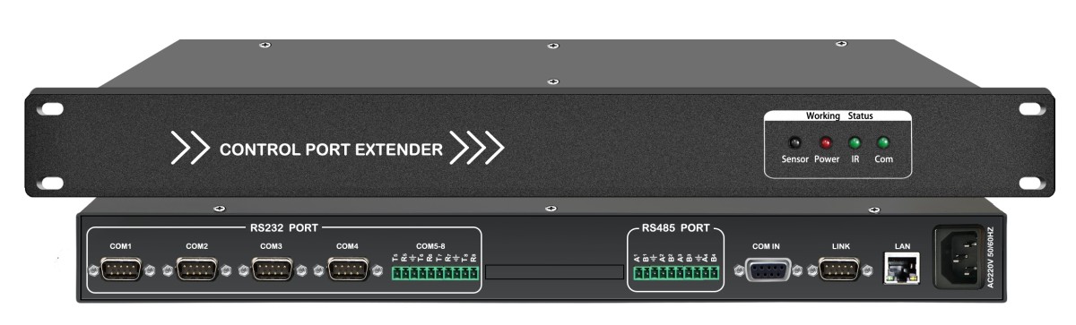 网口转12路串口
(8路RS232+4路RS485