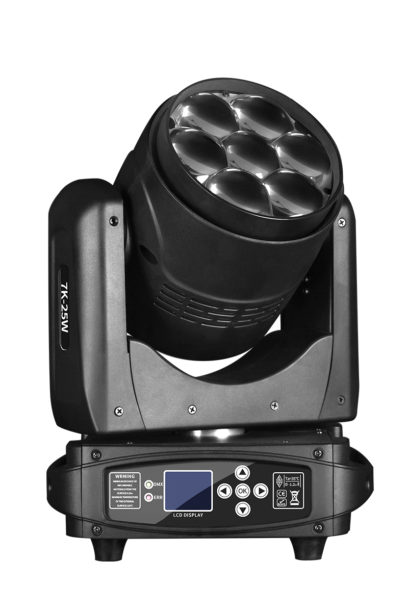 7颗LED摇头调焦染色灯